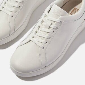 FitFlop Rally White Leather Sneaker, New with tag